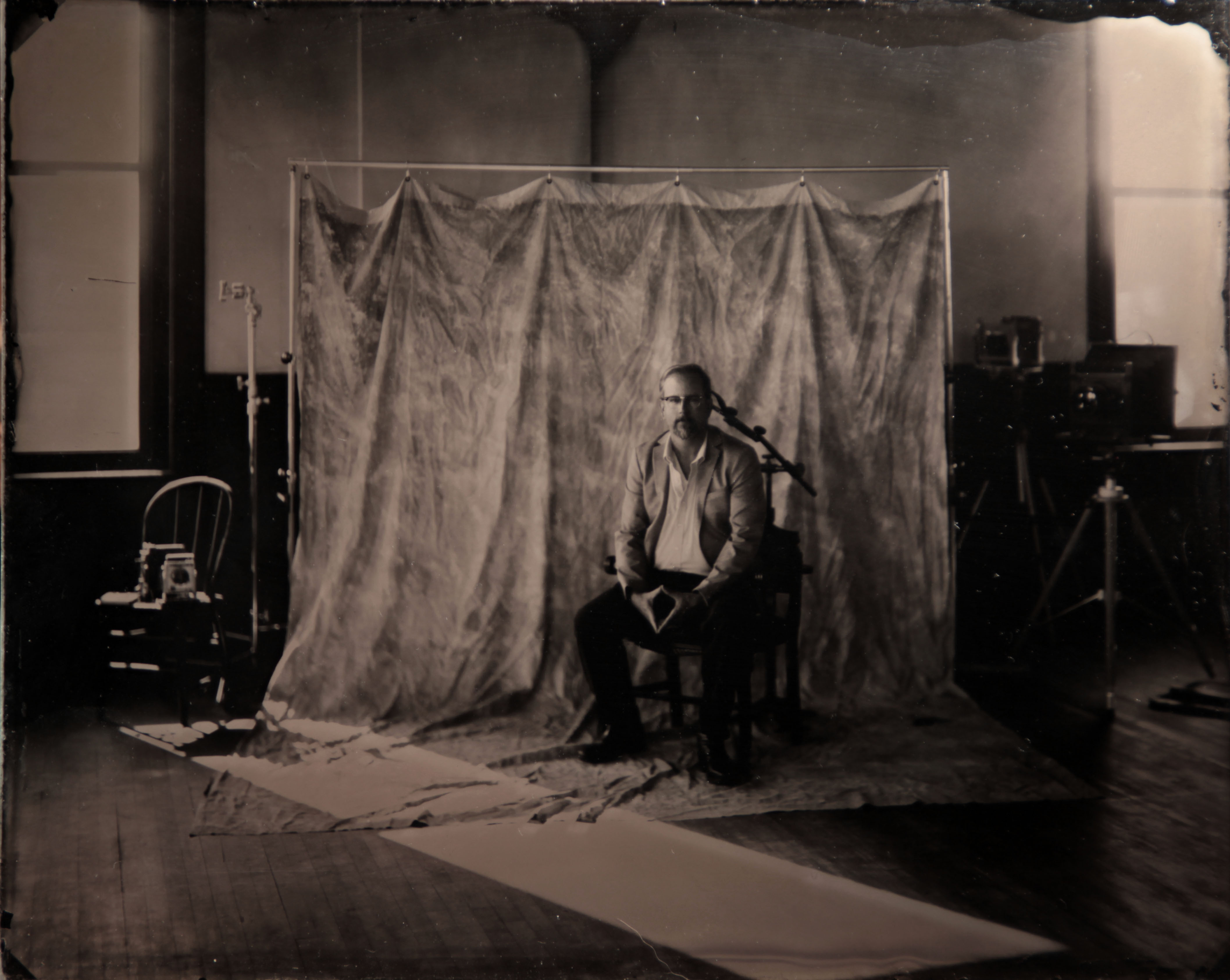 Ambrotype of Derek Dahlsad by Kary Janousek, Old School Collodion, October 2024